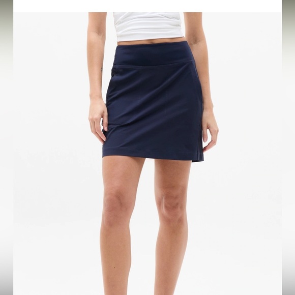 Athleta Navy Mini Skort Size 2 - Picture 2 of 9